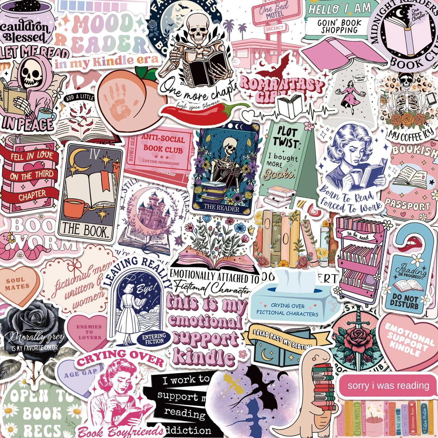 Dark Romance Sticker Pack (150 Holographic BookTok Decals)