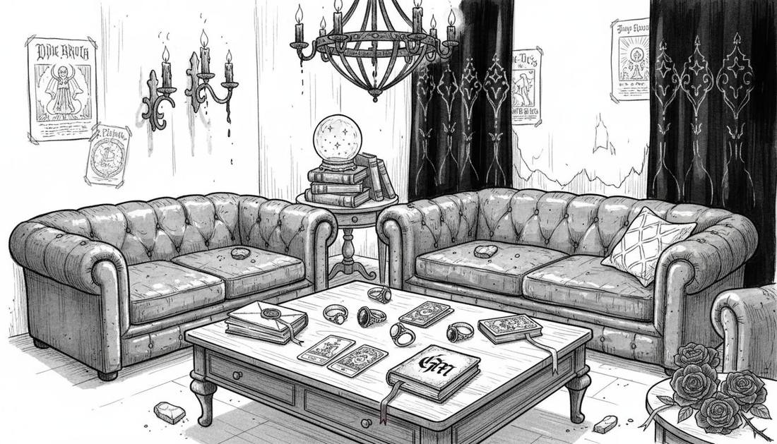 Gothic group in authentic lounge setting