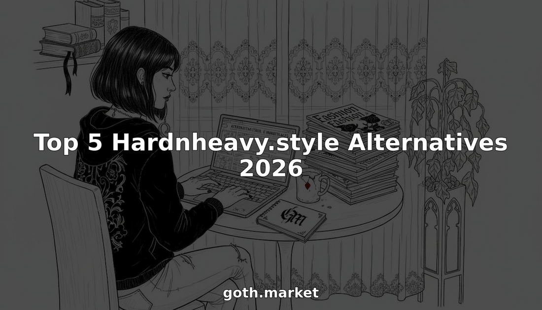 Woman browsing alternative fashion online at table