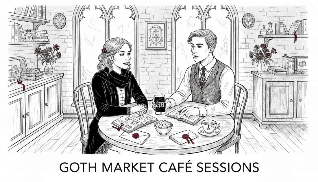 Colleagues discussing alternative aesthetics in café