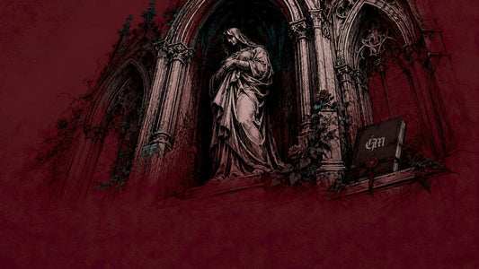 Chiaroscuro on gothic statue drapery folds