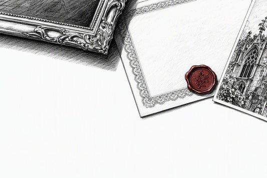 Pen-and-ink certificate with wax seal