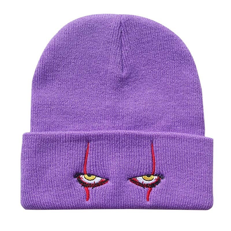Day of the Dead Horror Clown Knitted Beanie Hat