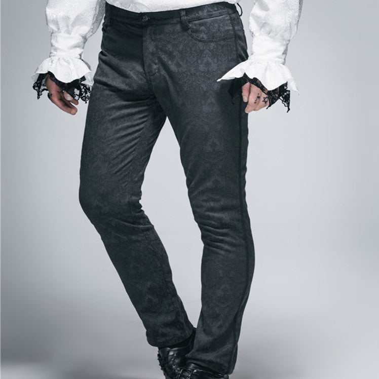 Men's Gothic Casual Straight Waist Pants