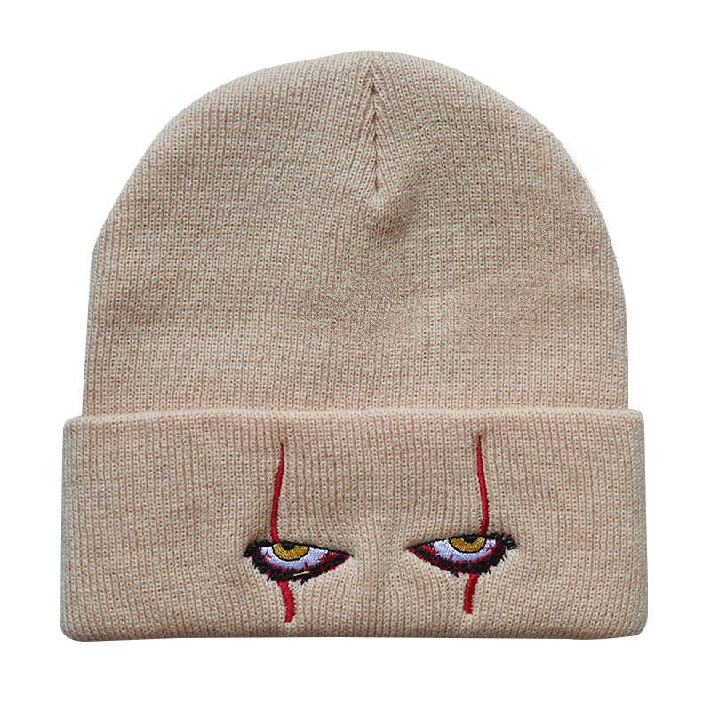 Day of the Dead Horror Clown Knitted Beanie Hat
