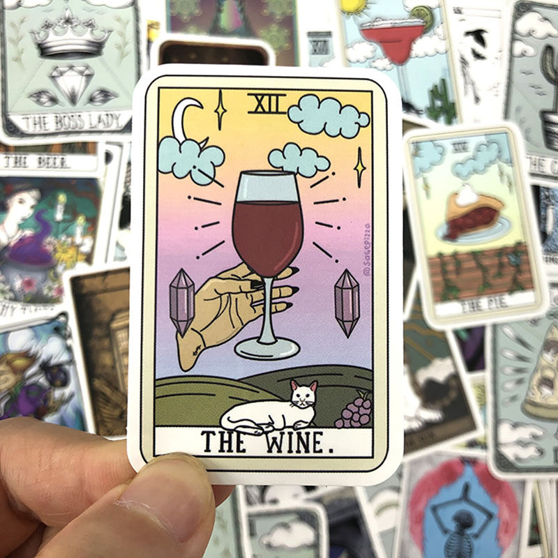 50 Tarot Card Waterproof Stickers for Various Uses