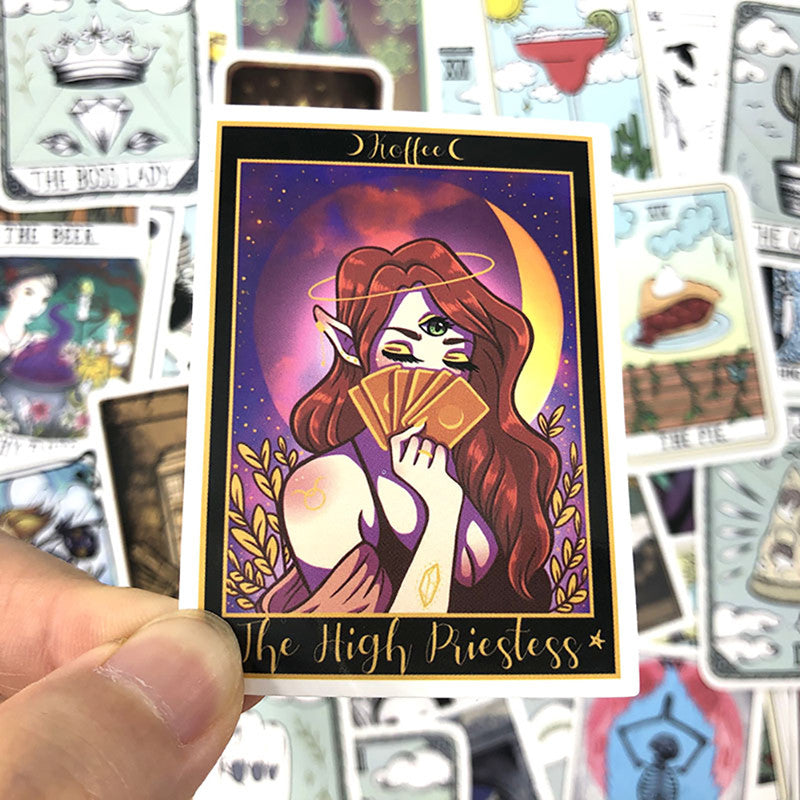 50 Tarot Card Waterproof Stickers for Various Uses
