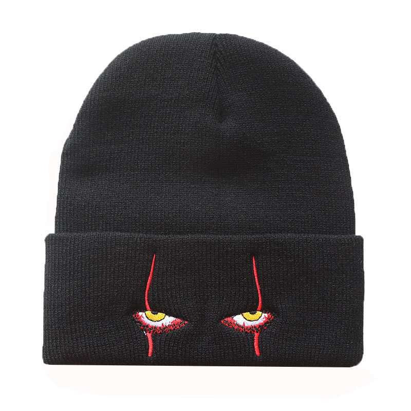 Day of the Dead Horror Clown Knitted Beanie Hat