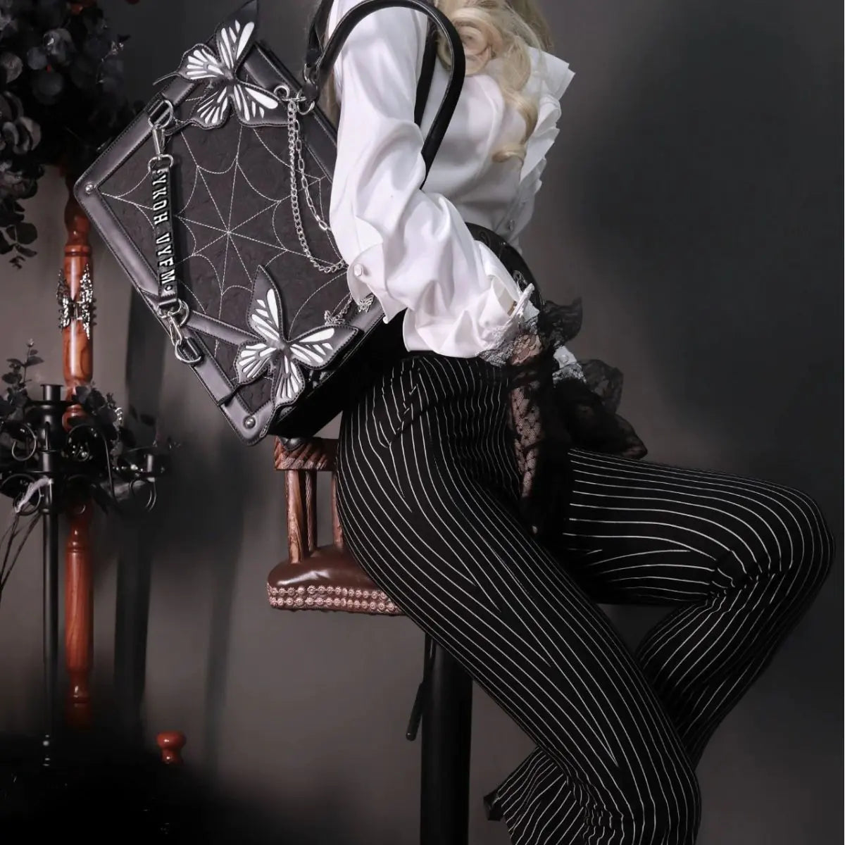 Dark Maze Butterfly 🦋 ⛓️‍💥  Chain Tote Bag