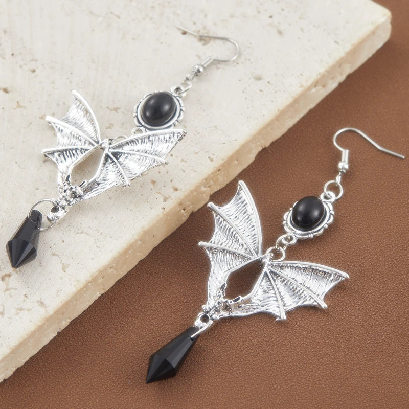 Gothic Vampire Bat Earrings for Women Men Night Bat Ghost Festival Punk Rock Hip Hop Earring Party Gift Jewelry