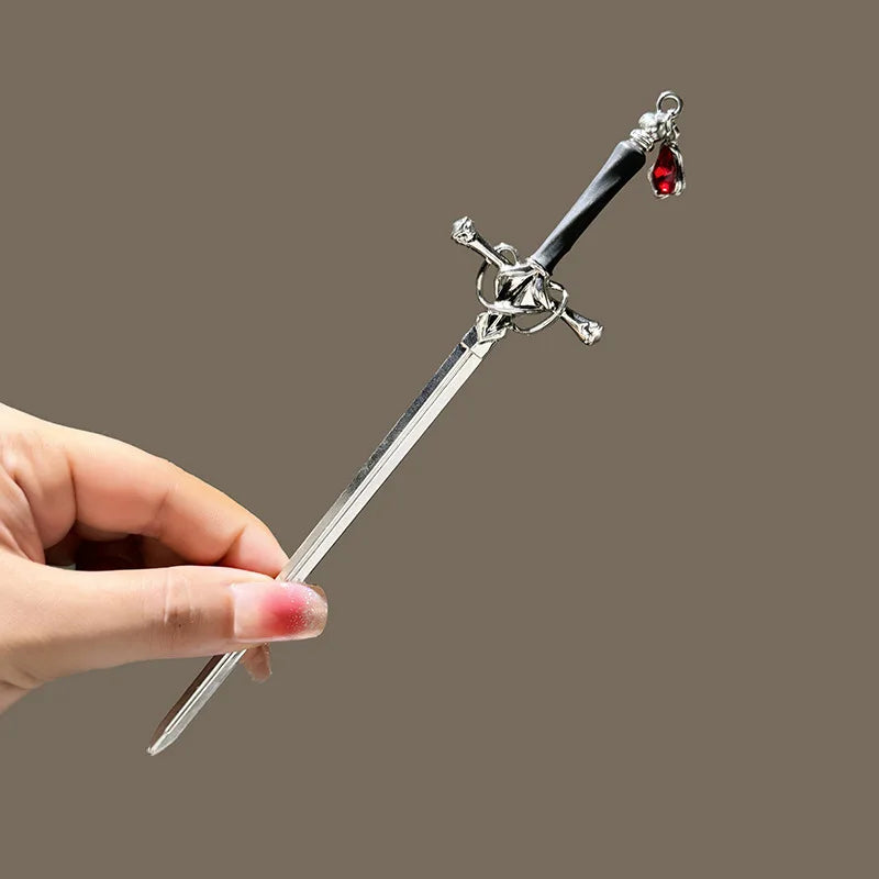 DIY Creative Sword Hair Stick Hairpins Headwear Chinese Style Sword Hair Fork Buns Punk Hairpin Women Trendy Hair Accessories