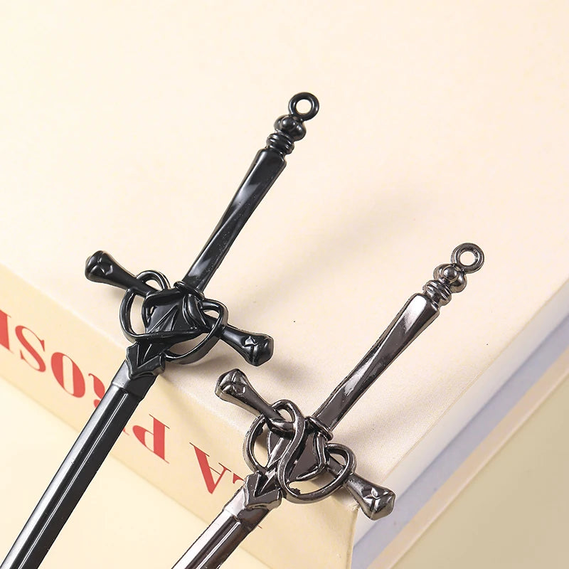 DIY Creative Sword Hair Stick Hairpins Headwear Chinese Style Sword Hair Fork Buns Punk Hairpin Women Trendy Hair Accessories