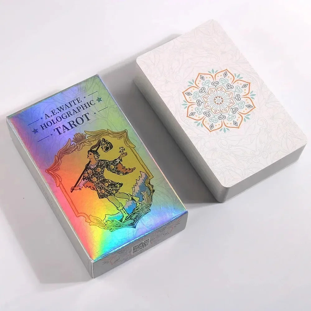 10.3*6cm MagicSeer Rainbow Tarot Cards Decks Tarot Card and Book Sets for Beginners Holographic Tarot Deck Board Game