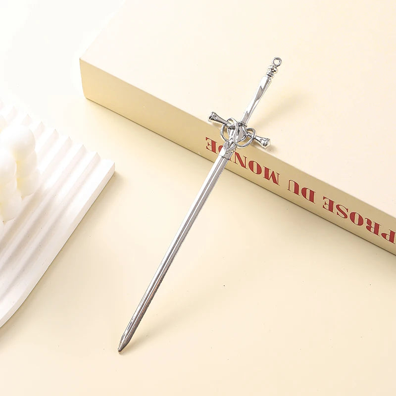 DIY Creative Sword Hair Stick Hairpins Headwear Chinese Style Sword Hair Fork Buns Punk Hairpin Women Trendy Hair Accessories