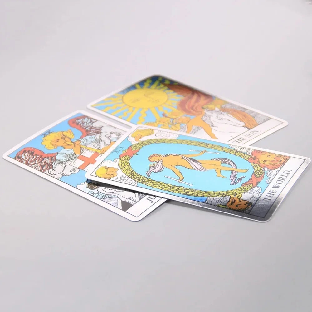 10.3*6cm MagicSeer Rainbow Tarot Cards Decks Tarot Card and Book Sets for Beginners Holographic Tarot Deck Board Game