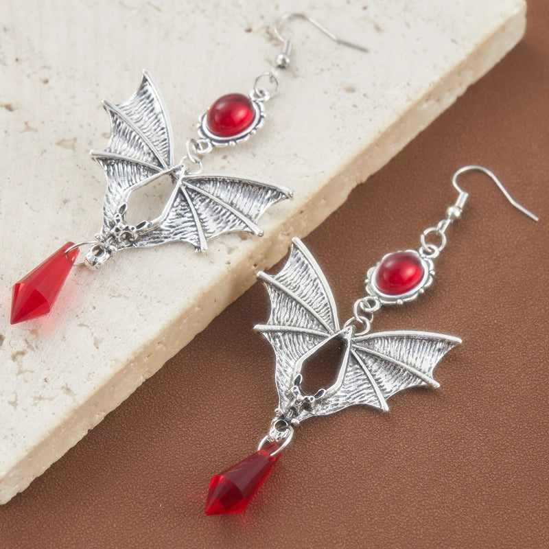 Gothic Vampire Bat Earrings for Women Men Night Bat Ghost Festival Punk Rock Hip Hop Earring Party Gift Jewelry