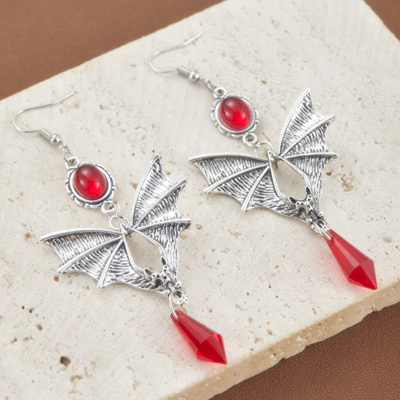 Gothic Vampire Bat Earrings for Women Men Night Bat Ghost Festival Punk Rock Hip Hop Earring Party Gift Jewelry
