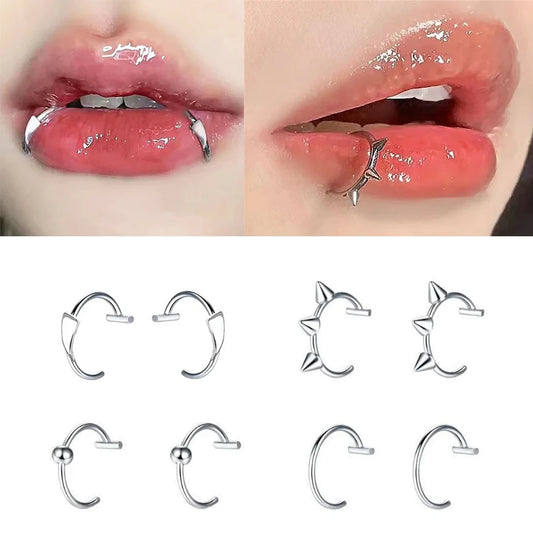 Clip-On Fake Nose Ring (Set of 2)