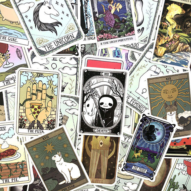 50 Tarot Card Waterproof Stickers for Various Uses