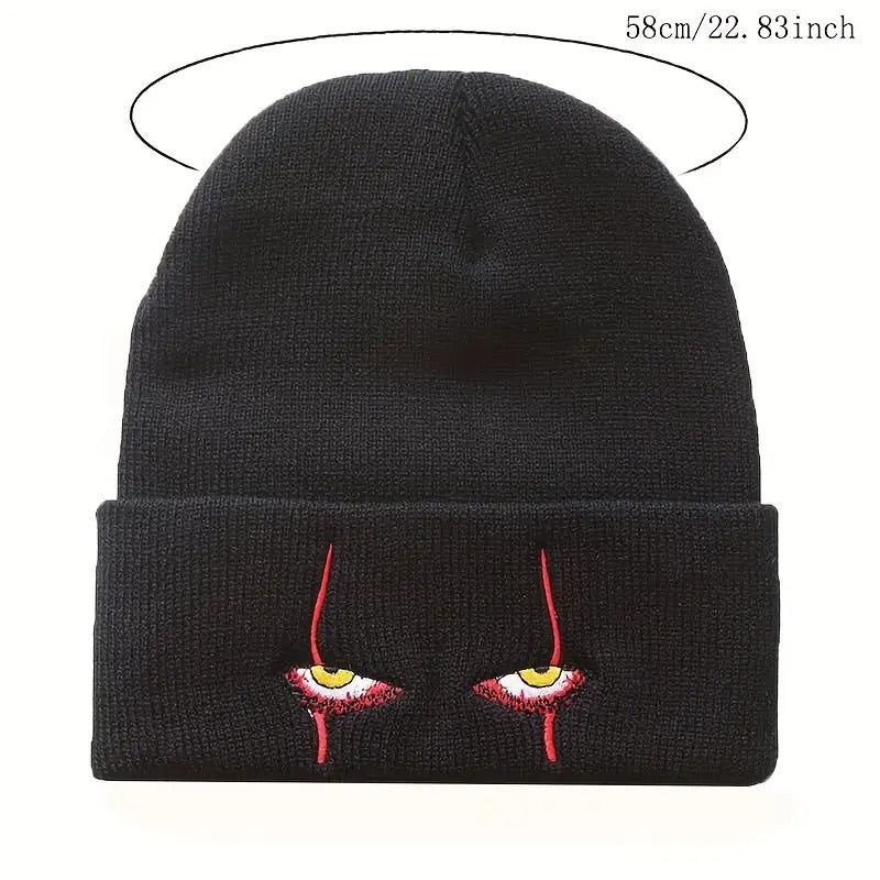 Day of the Dead Horror Clown Knitted Beanie Hat