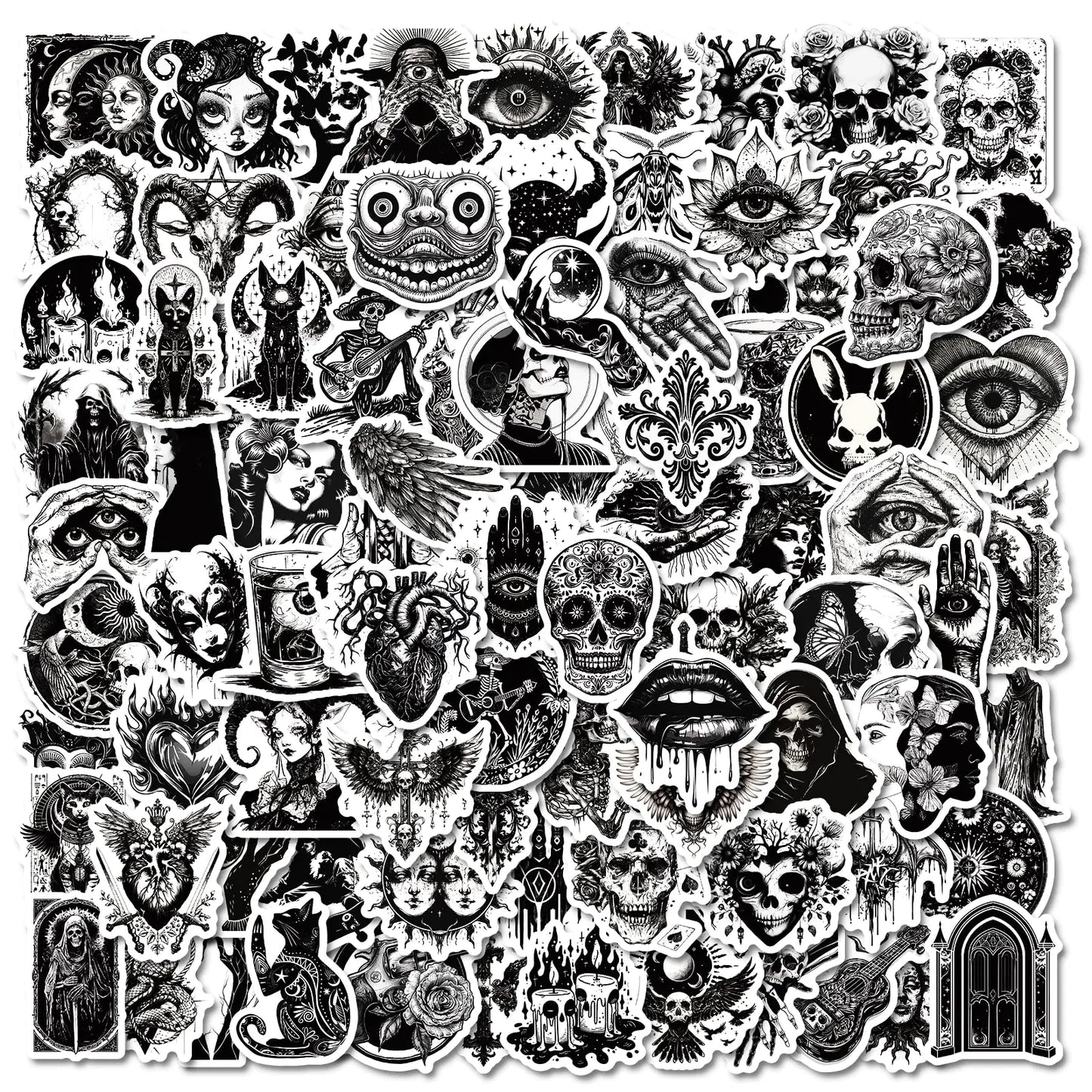 Gothic Vinyl Sticker Pack 100 Count