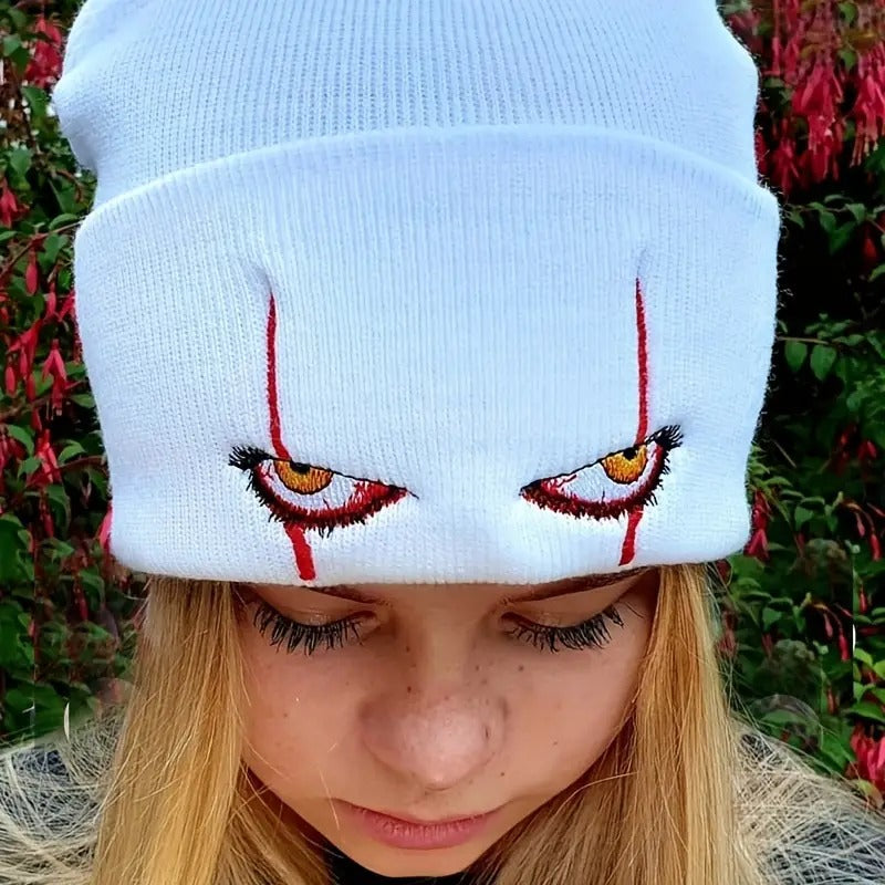 Day of the Dead Horror Clown Knitted Beanie Hat