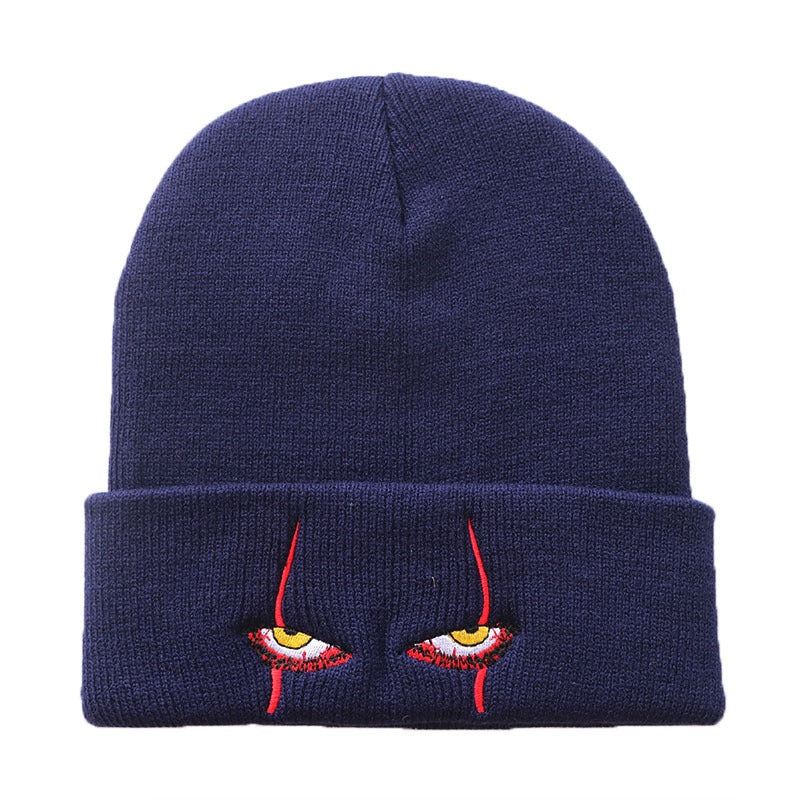 Day of the Dead Horror Clown Knitted Beanie Hat