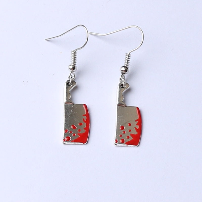 Halloween Horror Chopper Earrings in Alternative Style