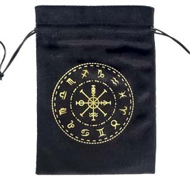 Velvet Tarot Bag Valknut (Large) 13x18cm (Single Item)