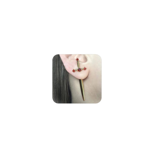 Pair of vintage style gothic earrings