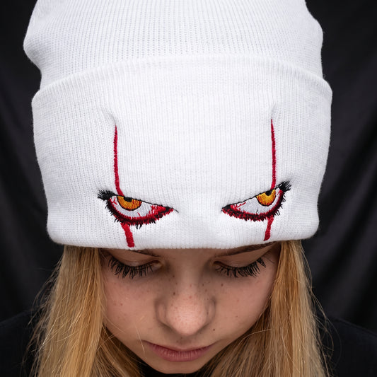 Day of the Dead Horror Clown Knitted Beanie Hat