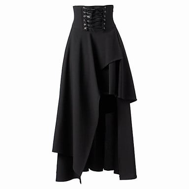 Irregular Gothic Skirt for Autumn and Winter