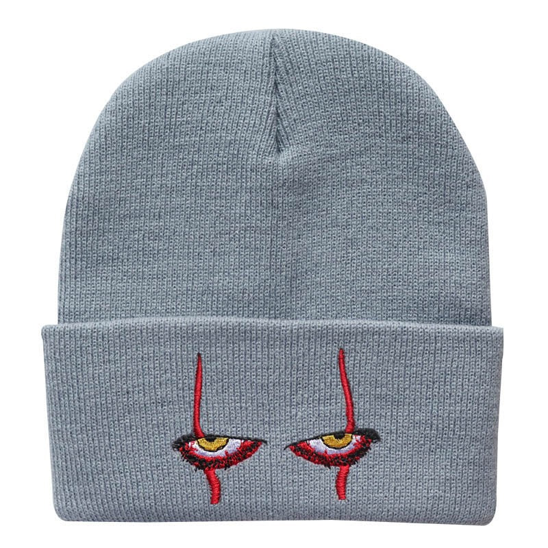 Day of the Dead Horror Clown Knitted Beanie Hat