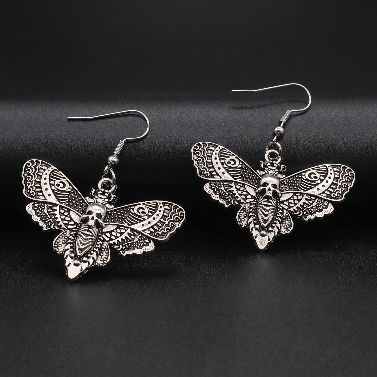 Moth Pendant Drop Earrings