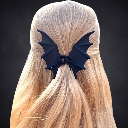 Matte Black Bat Hair Clip