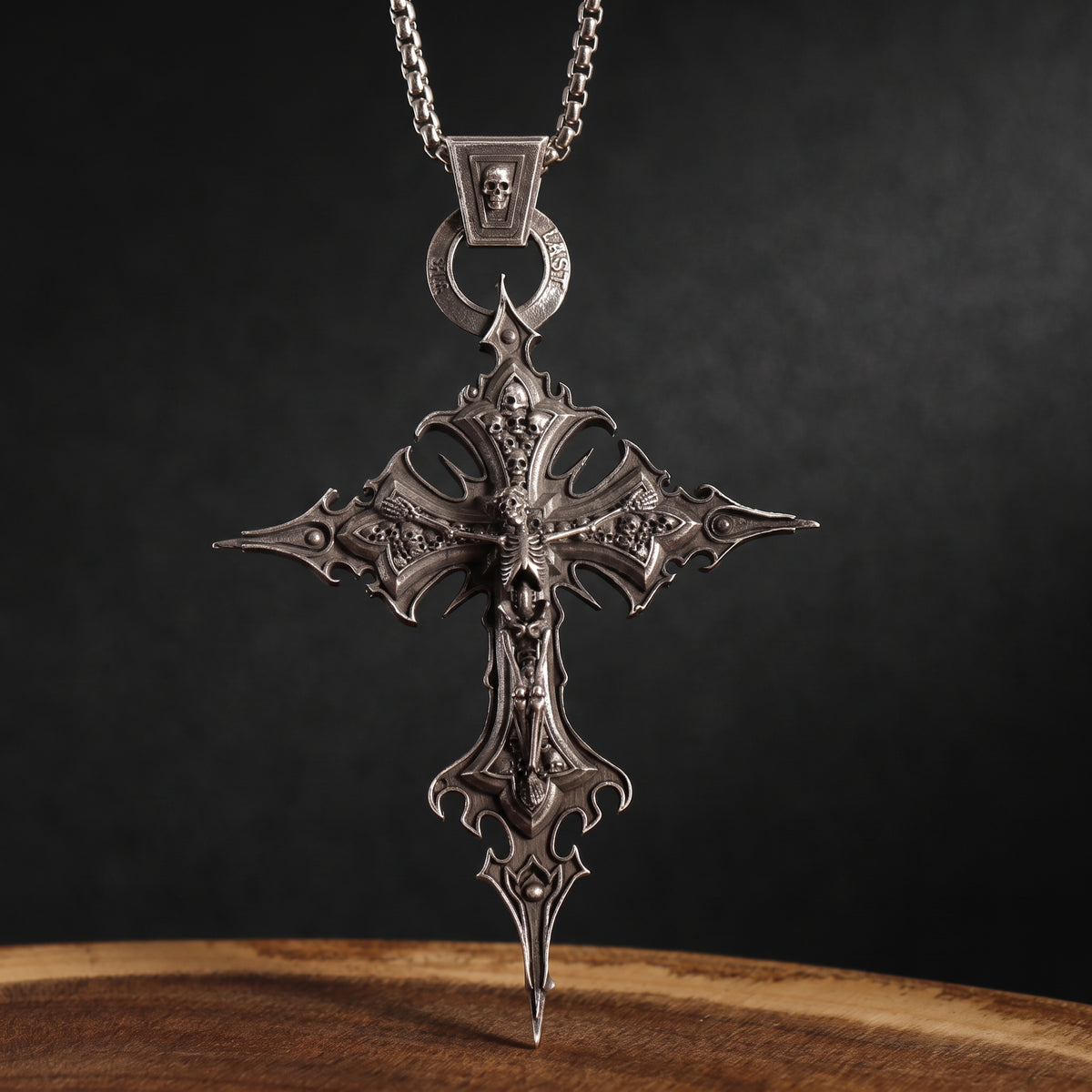 Gothic Skull Cross Necklace