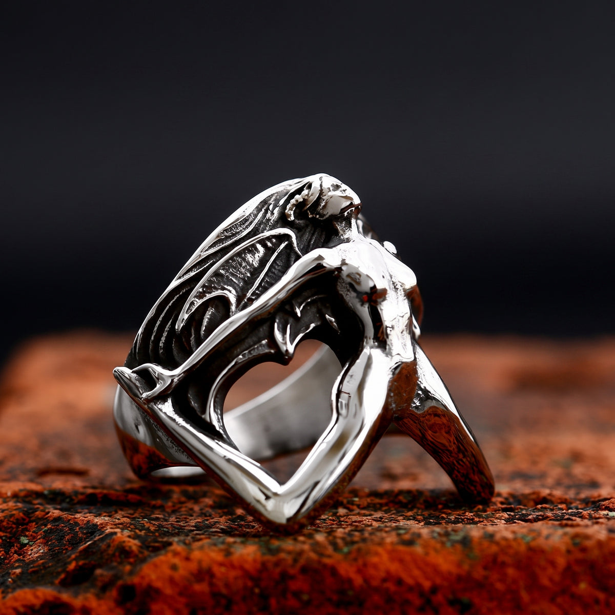 Gothic Stainless Steel Devil Ring
