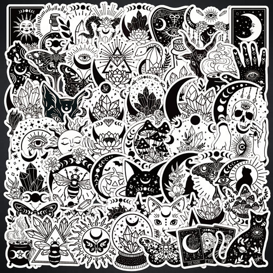 Gothic Stickers for Adults50Pcs Cool Cryptid StickersVinyl Waterproof Aesthetic Scrapbook Halloween Stickers Pack for Laptop Computer Goth Stickers for Boys Girls