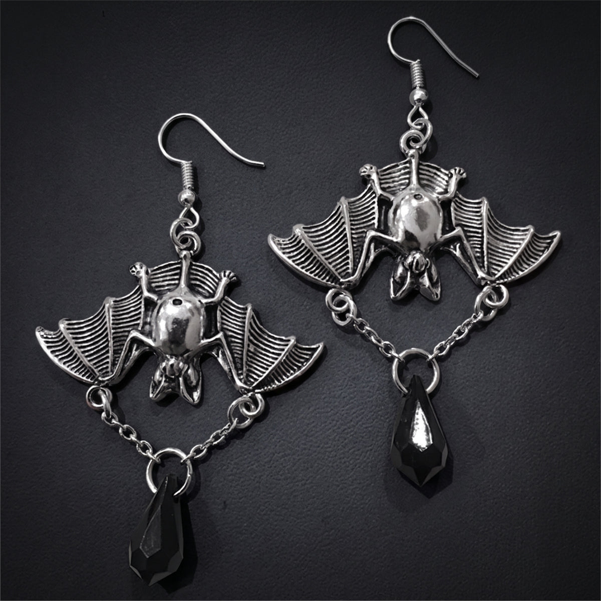 Vampire Bat Drop Earrings