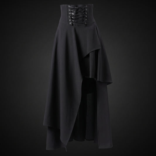 Irregular Gothic Skirt for Autumn and Winter