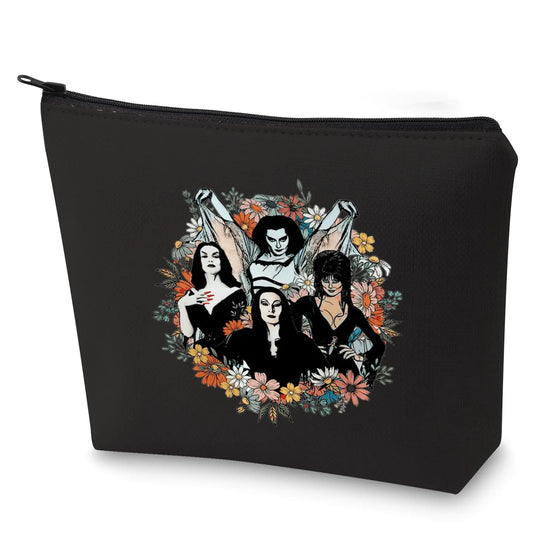 Gothic Muses Floral Zip Makeup Pouch