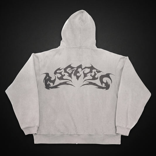 Street Gothic Y2g Printed Hoodie Women's Leisure Sports Loose Zip Coat